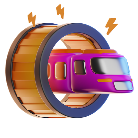 Tren superrápido  3D Icon