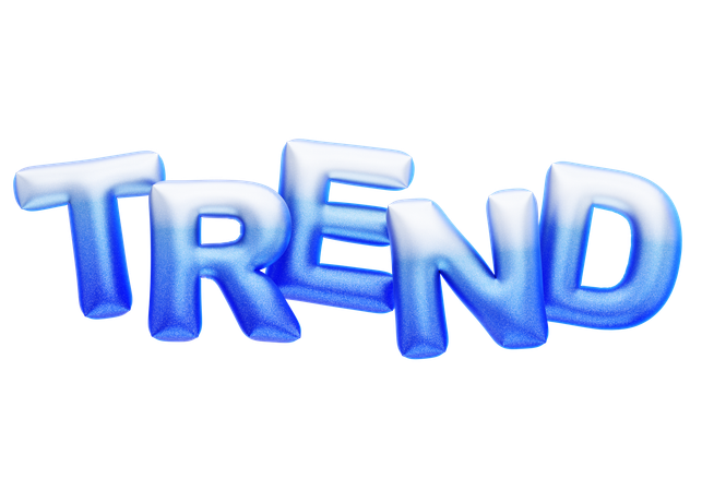 Trend Balloon Text  3D Icon