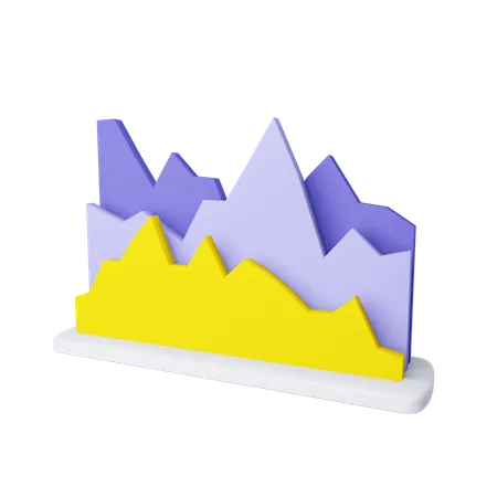 Trend Chart  3D Icon