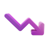 3d trend down arrow emoji