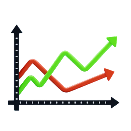 Trend Line  3D Icon