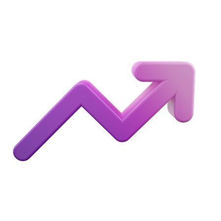 Trend Up Arrow  3D Icon