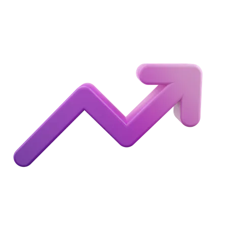 Trend Up Arrow  3D Icon