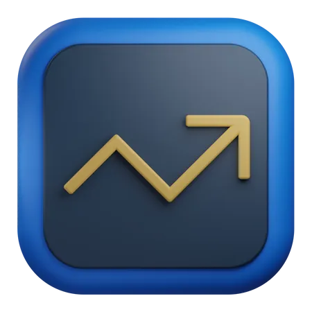 Trend Up Arrow  3D Icon