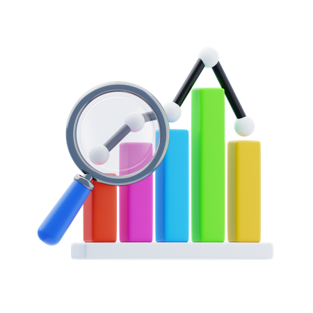 Trend analysen  3D Icon