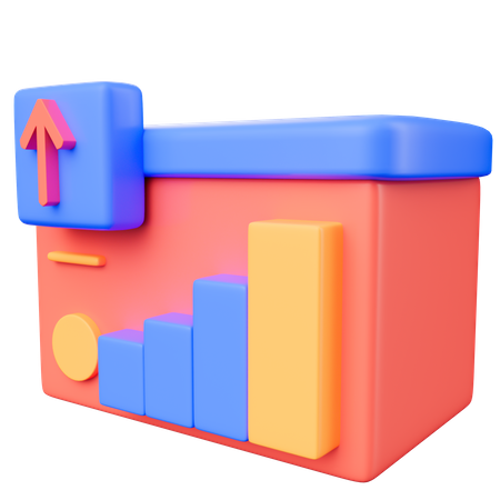 Trenddiagramm  3D Icon