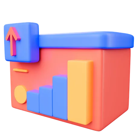 Trenddiagramm  3D Icon