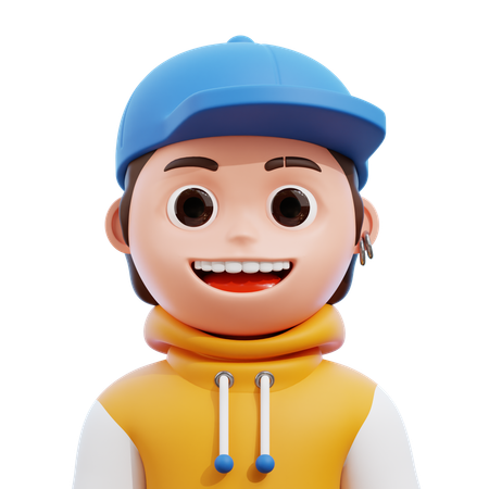 Trendige Person  3D Icon