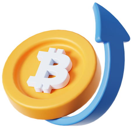 Trending Bitcoin  3D Icon