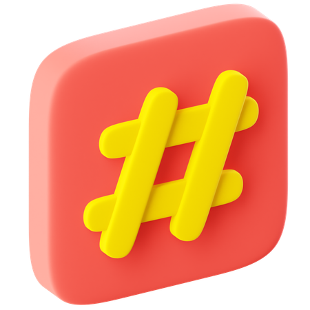 Trending Hashtag  3D Icon
