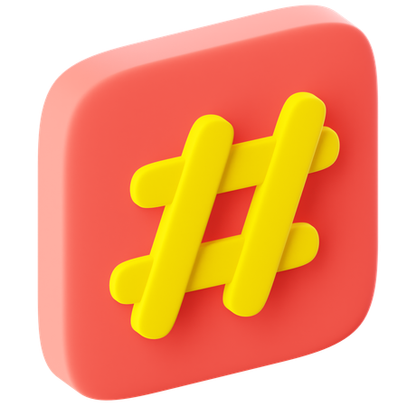 Trending Hashtag  3D Icon
