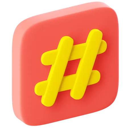 Trending Hashtag  3D Icon
