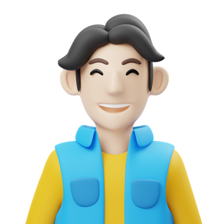 Trendy Boy  3D Illustration