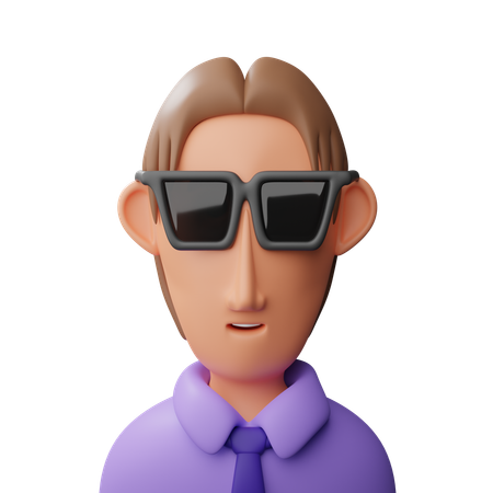 Trendy businessman avatar  3D Icon