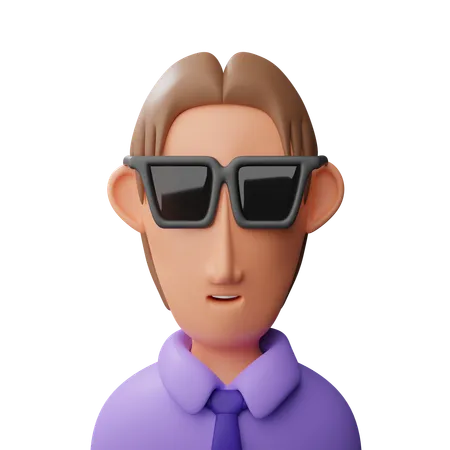 Trendy businessman avatar  3D Icon