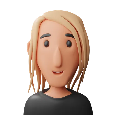 Trendy Girl avatar  3D Icon