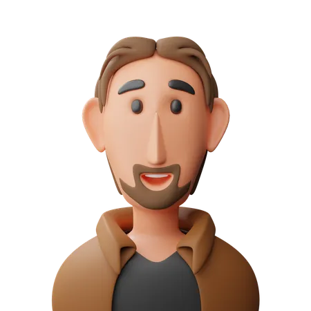 Trendy Man  3D Icon