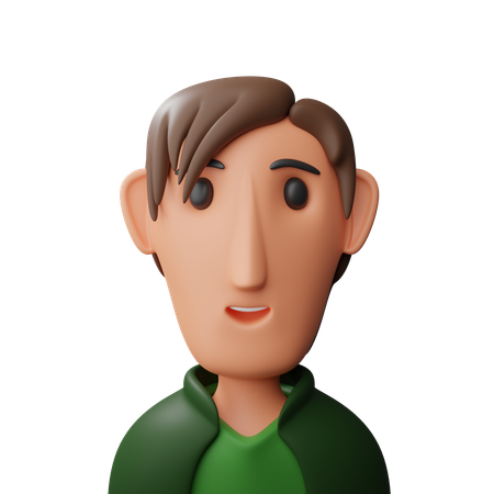 Trendy man avatar  3D Icon