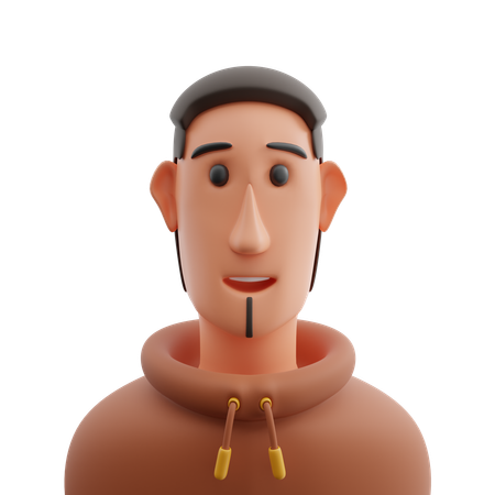 Trendy man avatar  3D Icon