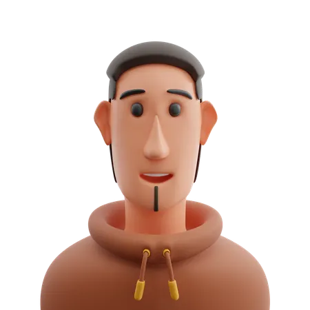 Trendy man avatar  3D Icon