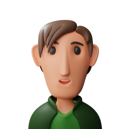 Trendy man avatar  3D Icon