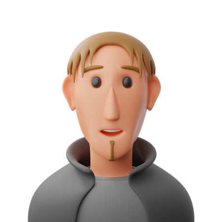 Trendy man avatar  3D Icon