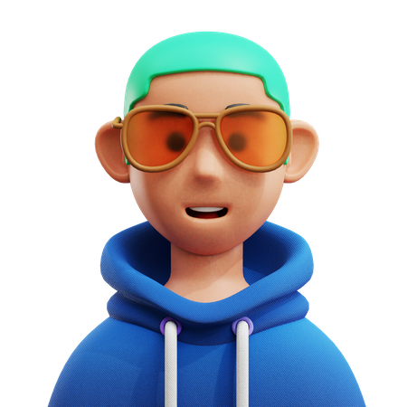 Trendy Person Avatar  3D Icon