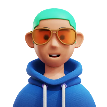 Trendy Person Avatar 3D Icon
