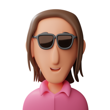 Trendy woman avatar  3D Icon