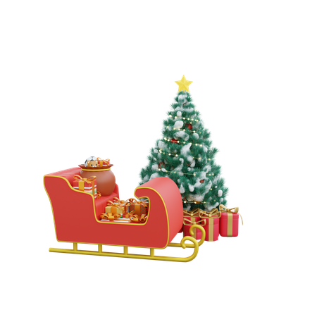 Trenó de natal  3D Icon