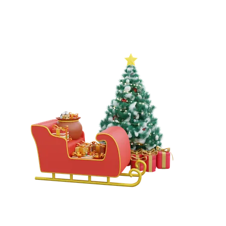 Trenó de natal  3D Icon