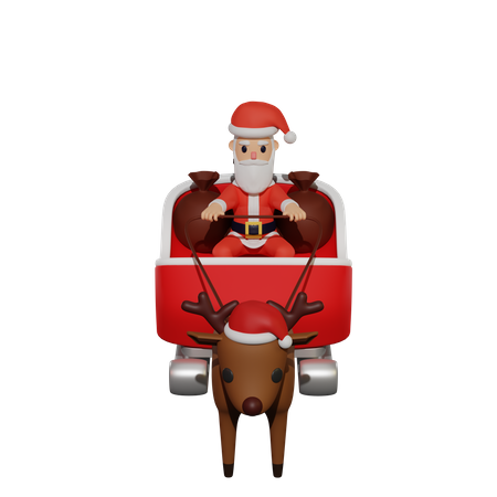 Trenó do papai noel  3D Illustration