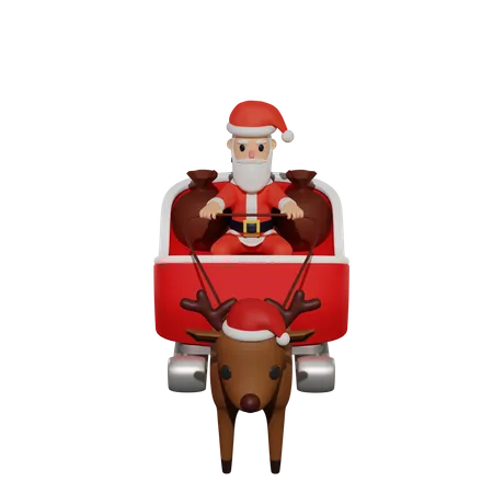 Trenó do papai noel  3D Illustration