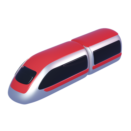 Treno ad alta velocità  3D Icon