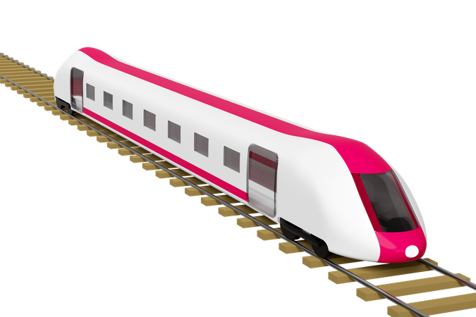 Treno ad alta velocità  3D Illustration