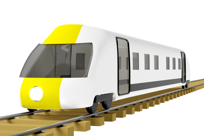 Treno ad alta velocità  3D Illustration