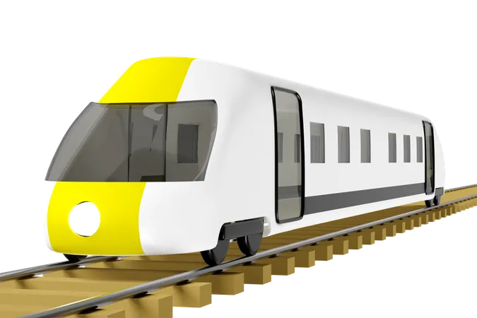 Treno ad alta velocità  3D Illustration