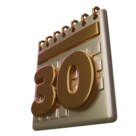 Trente calendrier  3D Icon