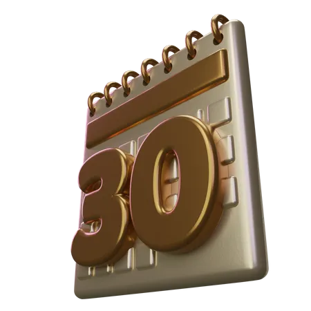 Trente calendrier  3D Icon