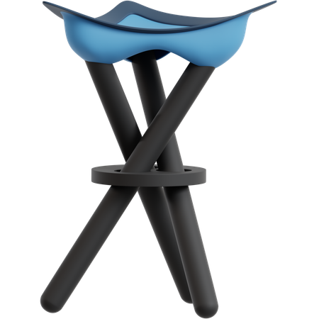 Tabouret de camping trépied  3D Icon