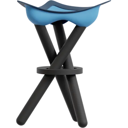 Tabouret de camping trépied  3D Icon