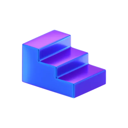 Treppe abstrakte Form  3D Icon