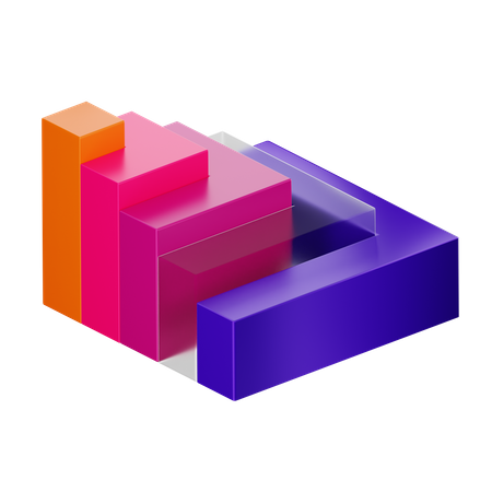 Treppendiagramm  3D Icon