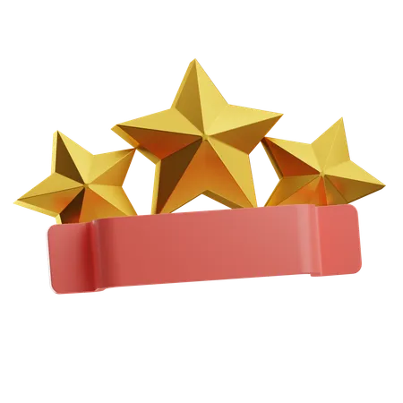 Três estrelas  3D Icon