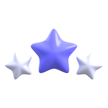 Três estrelas  3D Icon