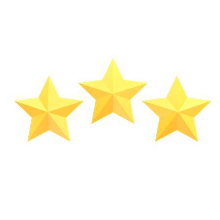 Três estrelas  3D Icon