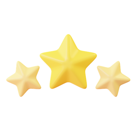 Tres estrellas  3D Icon