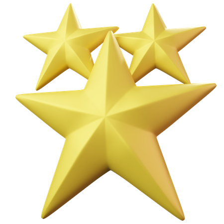 Tres estrellas  3D Emoji