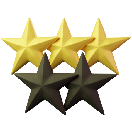 Tres estrellas  3D Emoji