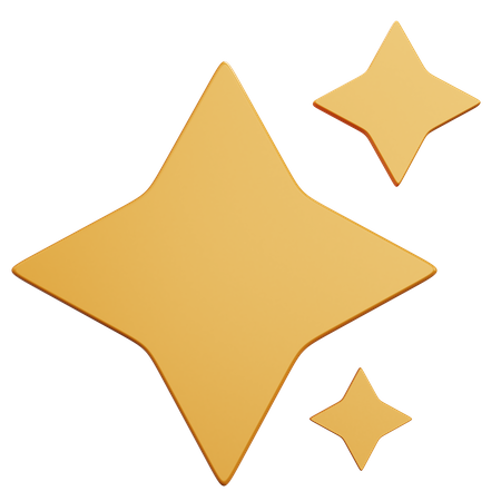 Tres estrellas  3D Icon